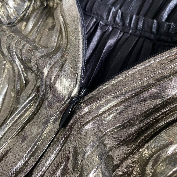 Sabina Musayev Gal Metallic Two-Tone Maxi Dress Sz S NWT Modern Contemporary - Picture 11 of 13